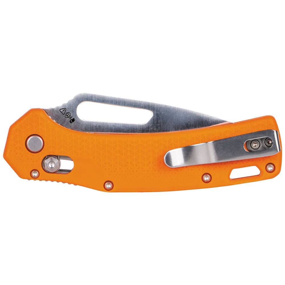 Klein OFK000ORT KTO Resurgence Fishing Knife, Drop Point Blade, Orange Handle