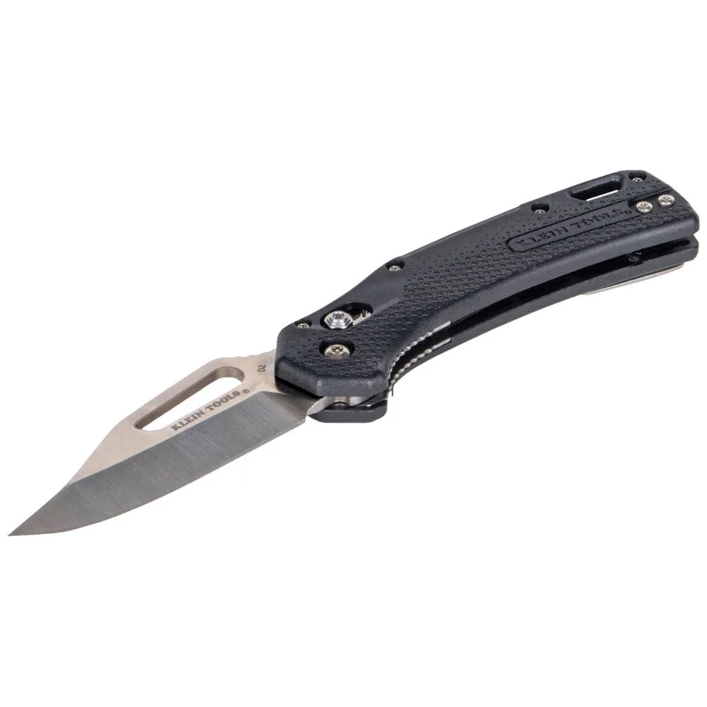 Klein OGK002BKT KTO Resurgence Knife, Clip Point Blade, Black Handle