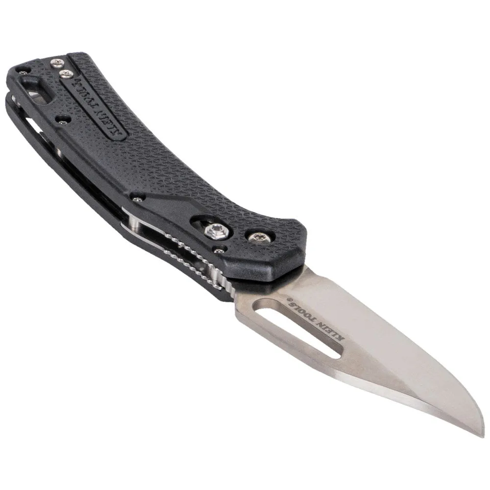 Klein OGK002BKT KTO Resurgence Knife, Clip Point Blade, Black Handle