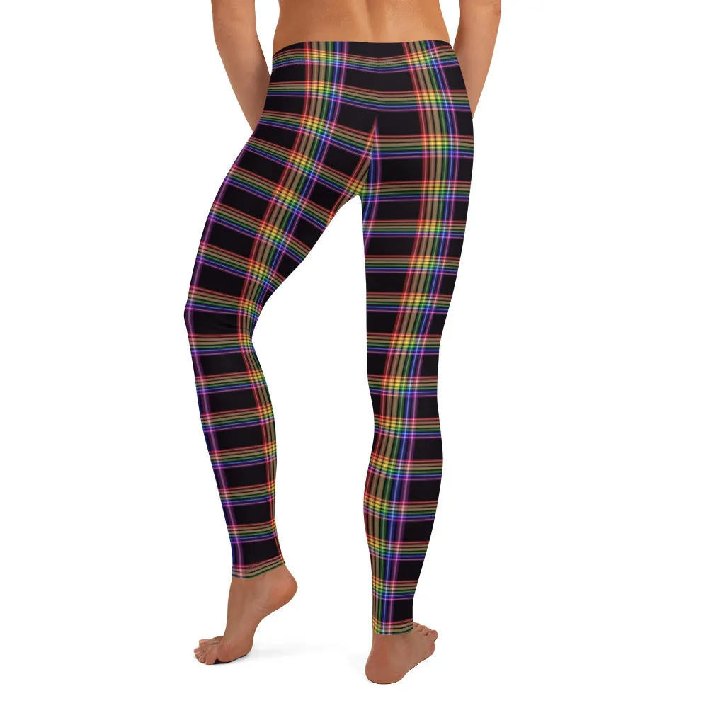 LGBTQ Pride Women's Leggings Yoga Pants - Plaid