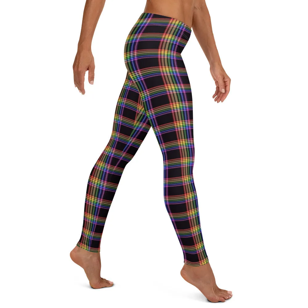 LGBTQ Pride Women's Leggings Yoga Pants - Plaid