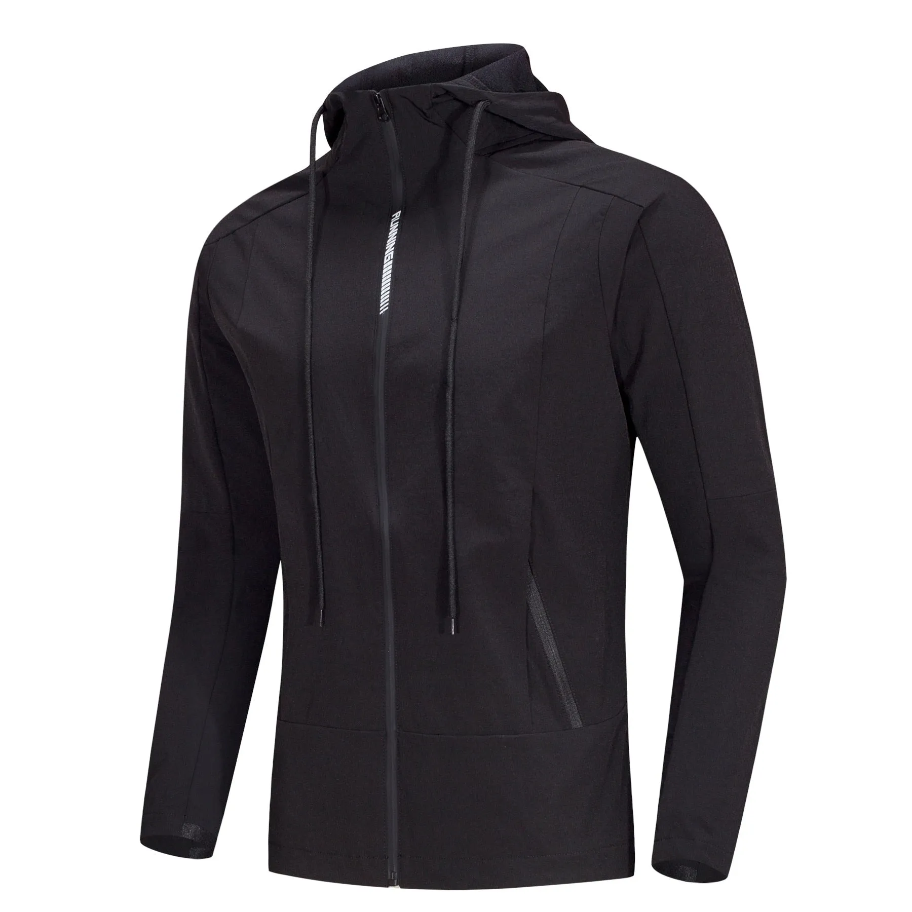 Men Running Sport Jacket Gym Fitness Hoodies Male Sportswear Workout Coat Jogging Hooded Shirt Outdoor Sweatshirt MMA Dry Fit