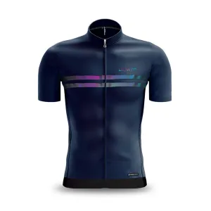 Men's Faro Race Fit Jersey (Navy- Oil Slick Reflective)