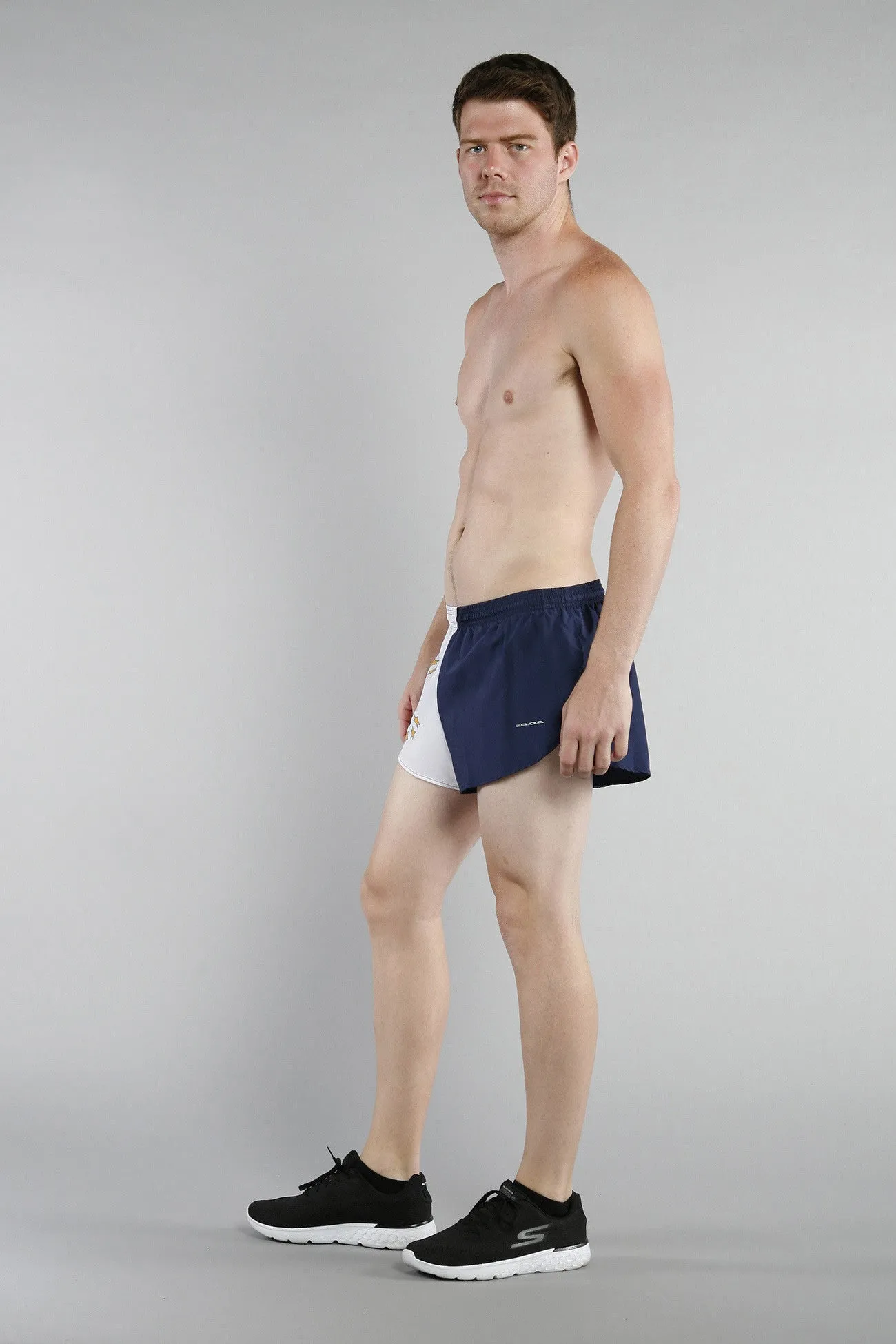 Men's Flag 1" Elite Split Shorts [O-R] - Rhode Island