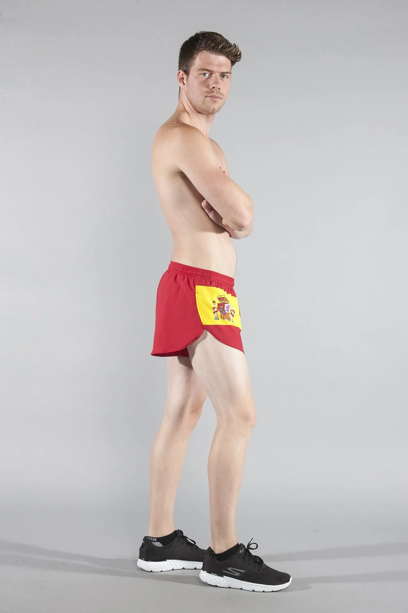 Men's Flag 1" Elite Split Shorts [S-T] - Spain