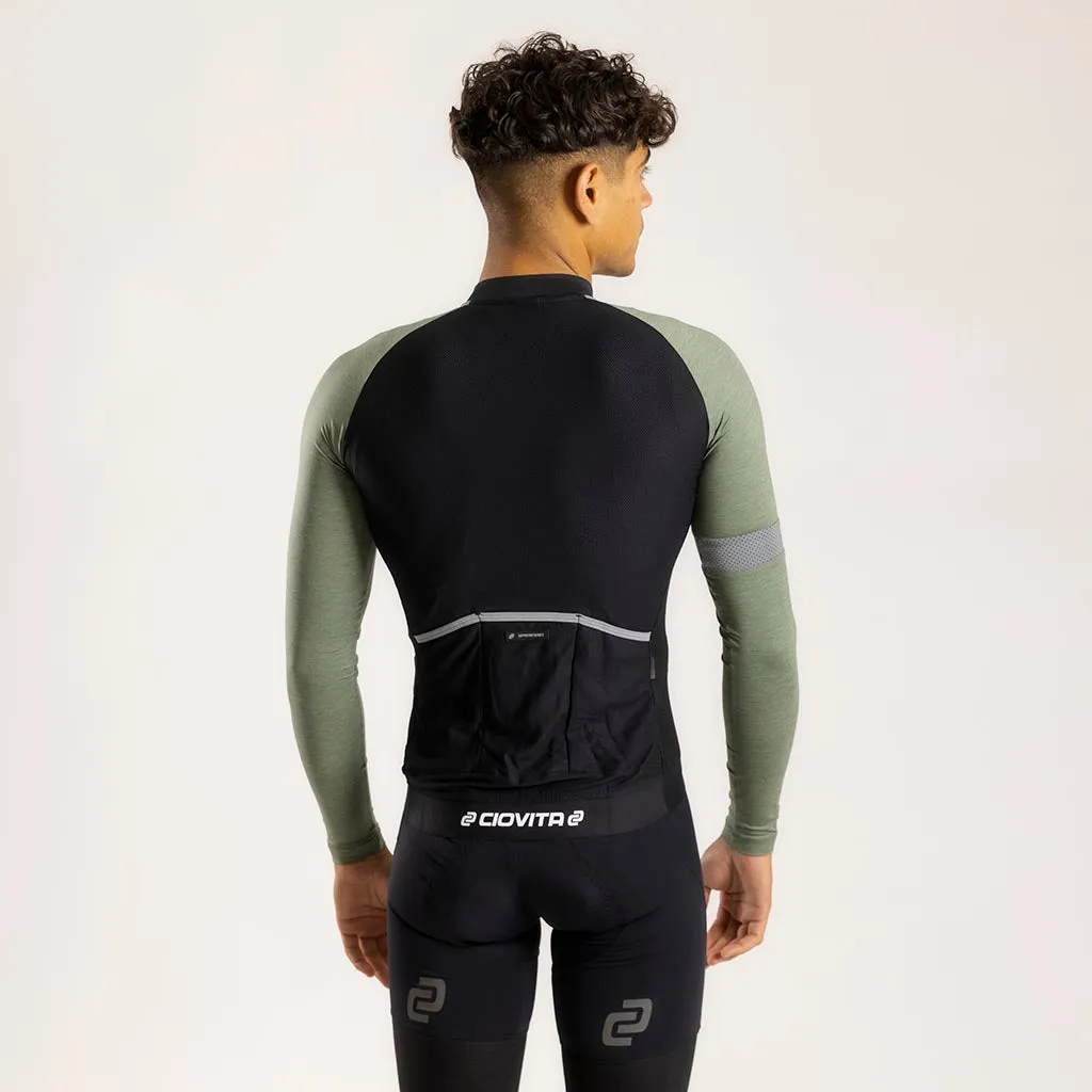 Men's Opera Long Sleeve Jersey (Olive)