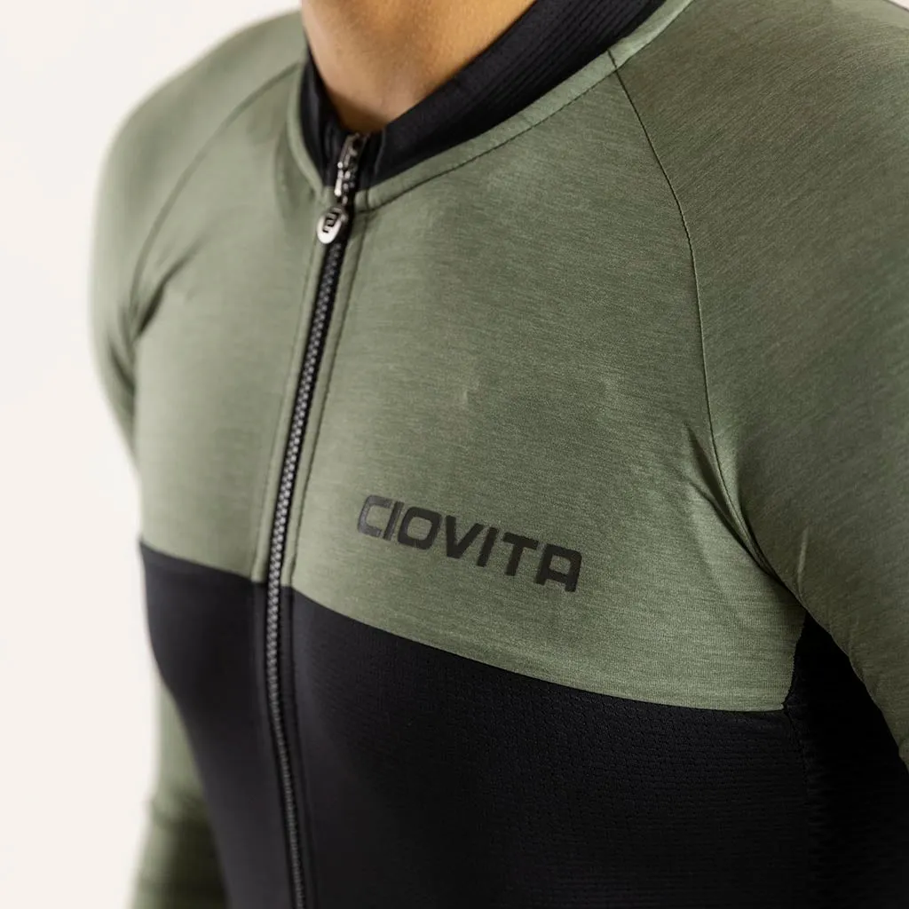 Men's Opera Long Sleeve Jersey (Olive)