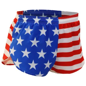 Men's Printed 1" Elite Split Shorts - American Flag