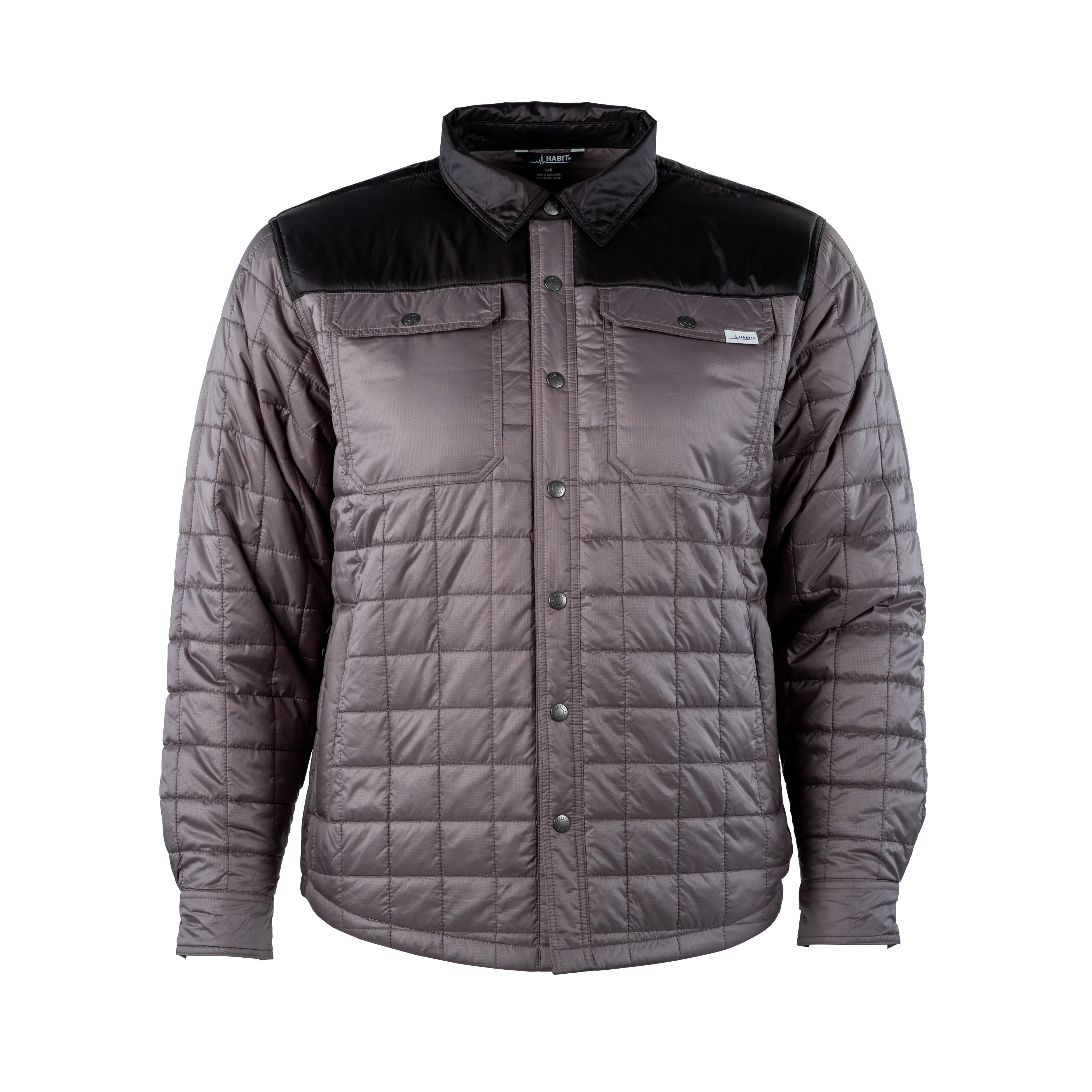 Men's Quilted Snap Front Shirt Jacket