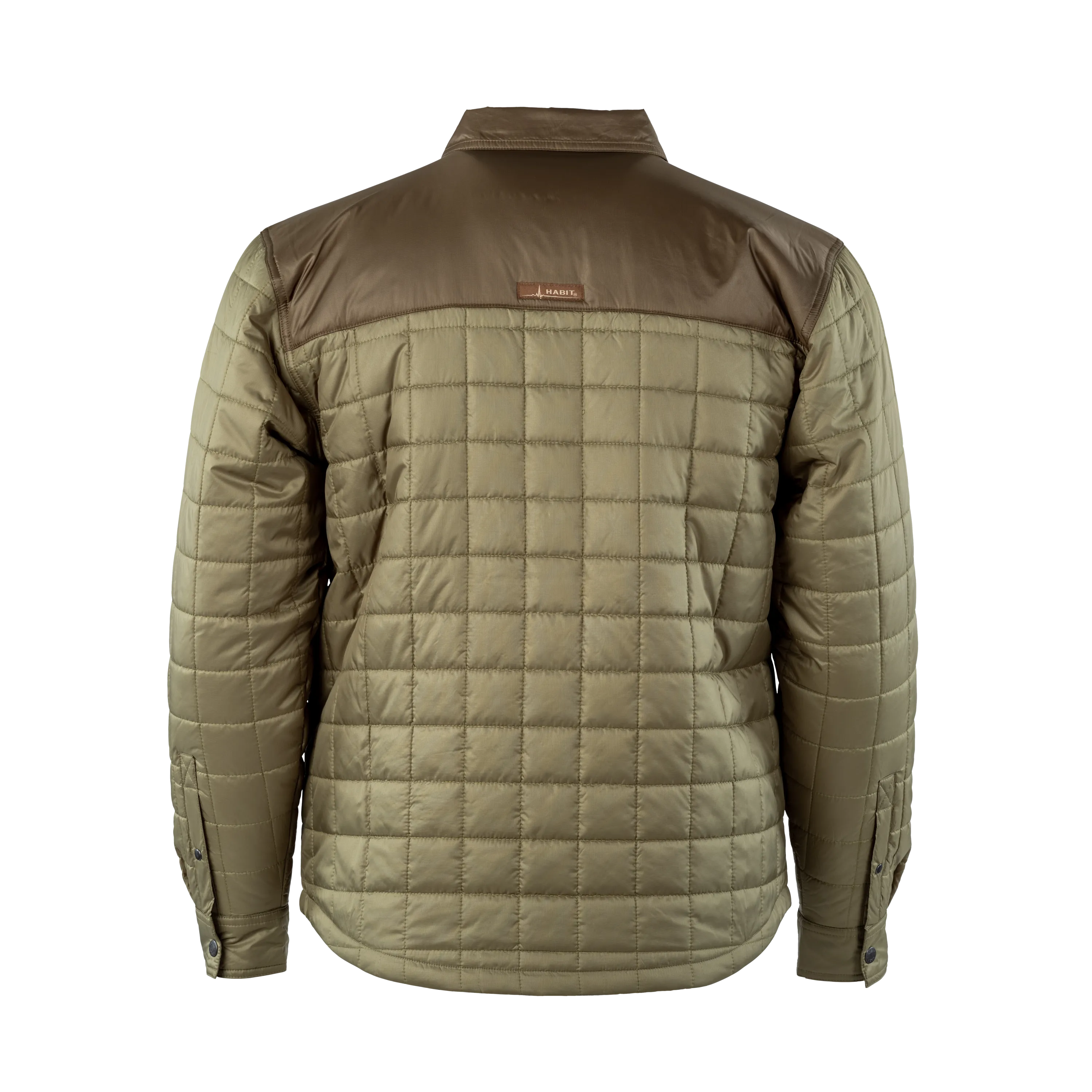 Men's Quilted Snap Front Shirt Jacket