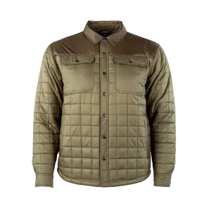 Men's Quilted Snap Front Shirt Jacket