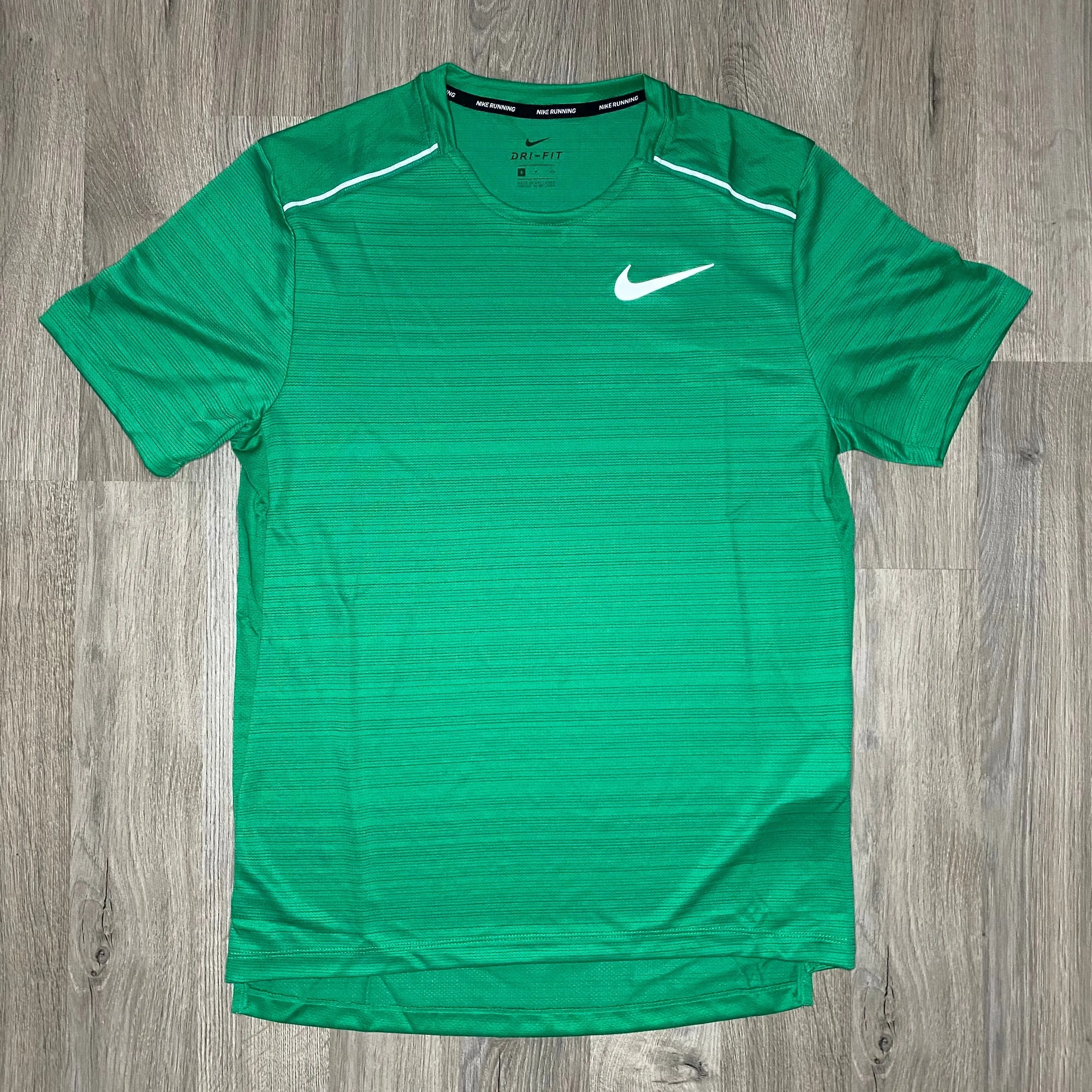 Nike Miler & Challenger Set - Tee & Shorts - Green / Black