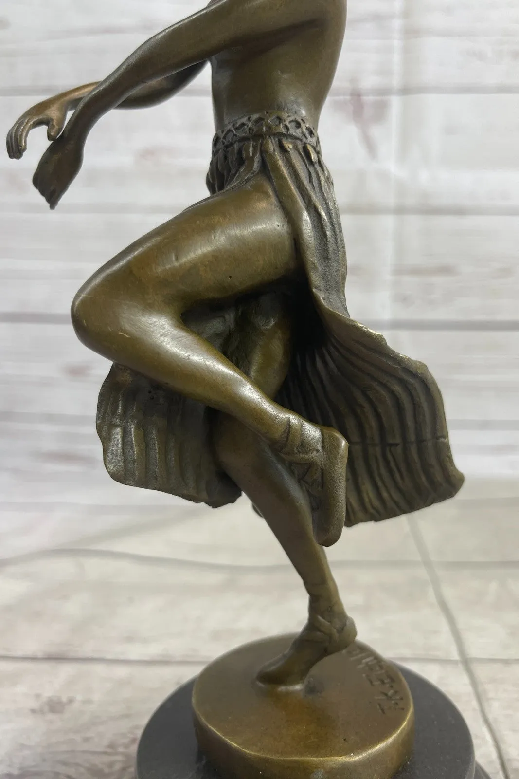 Nude Erotic Art Sexy Naked Nymph 100% Real Bronze Sculpture Figurine Classic Art