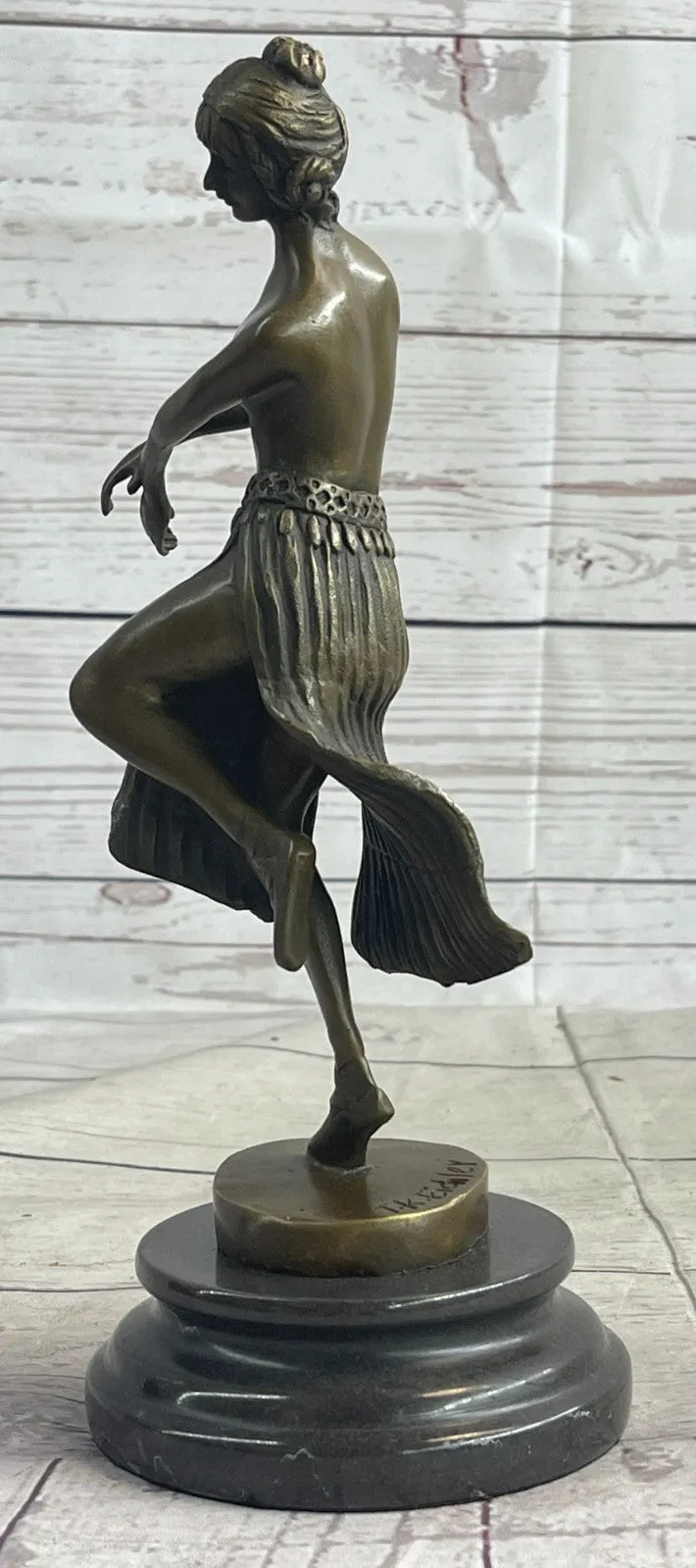 Nude Erotic Art Sexy Naked Nymph 100% Real Bronze Sculpture Figurine Classic Art