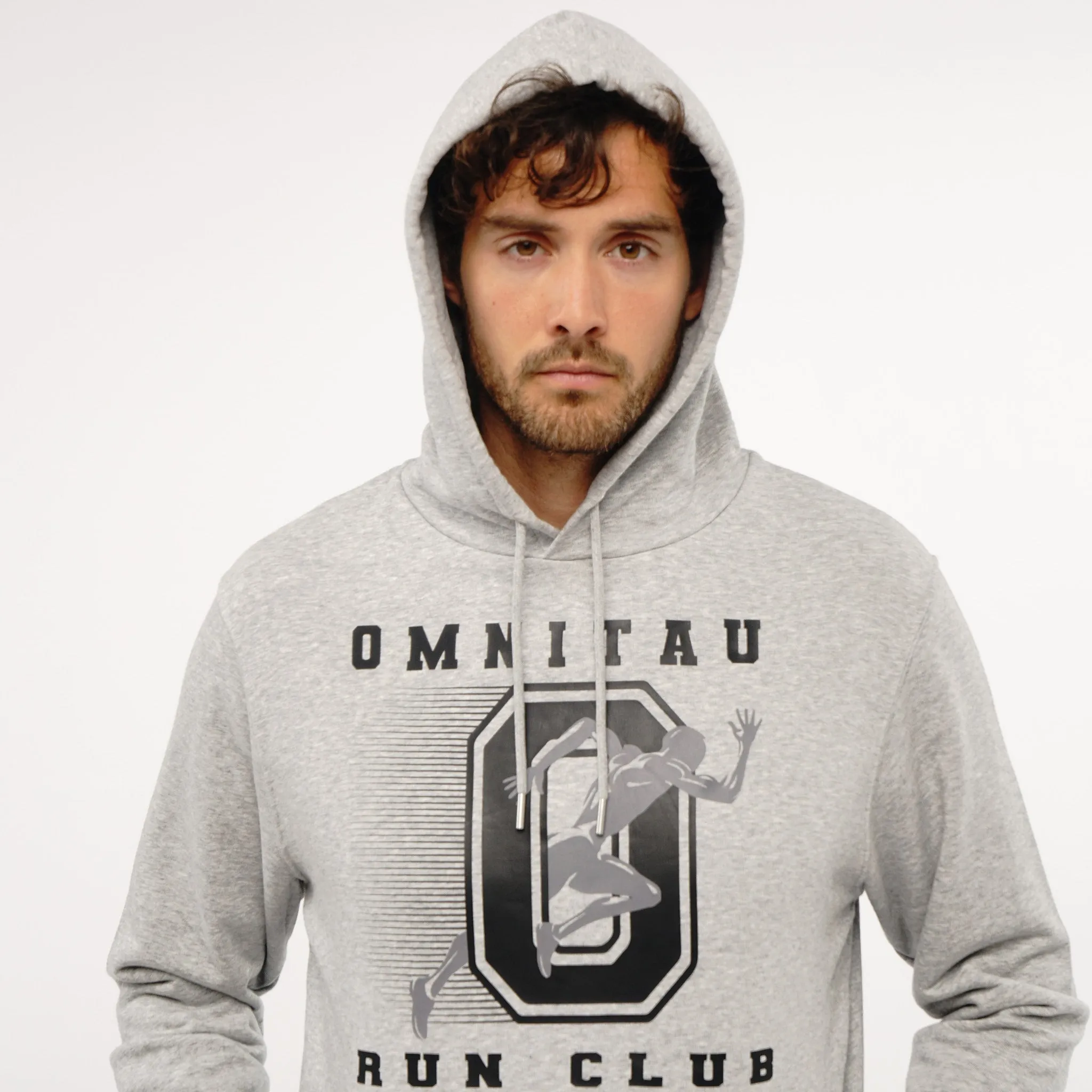 Omnitau Men's Run Club Slim Fit Hoodie - Heather Grey