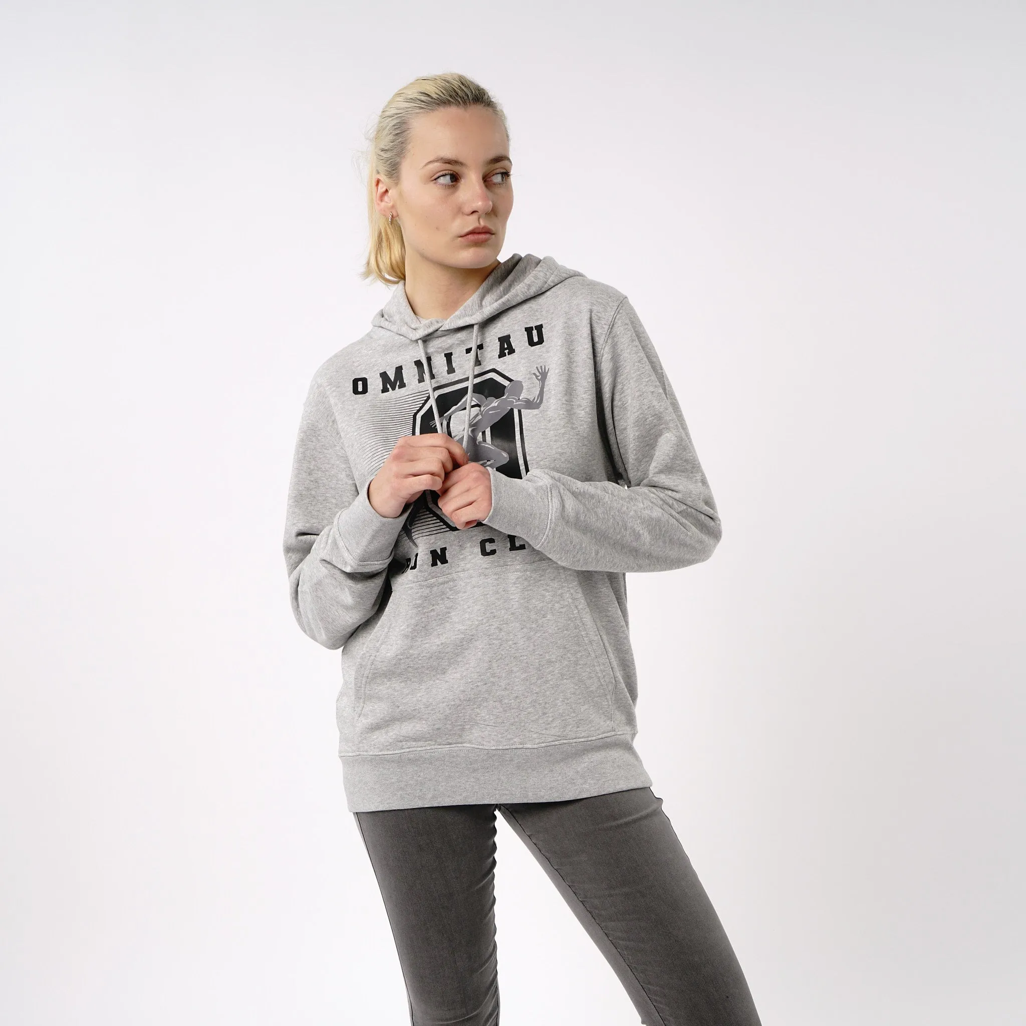 Omnitau Women's Run Club Slim Fit Hoodie - Heather Grey