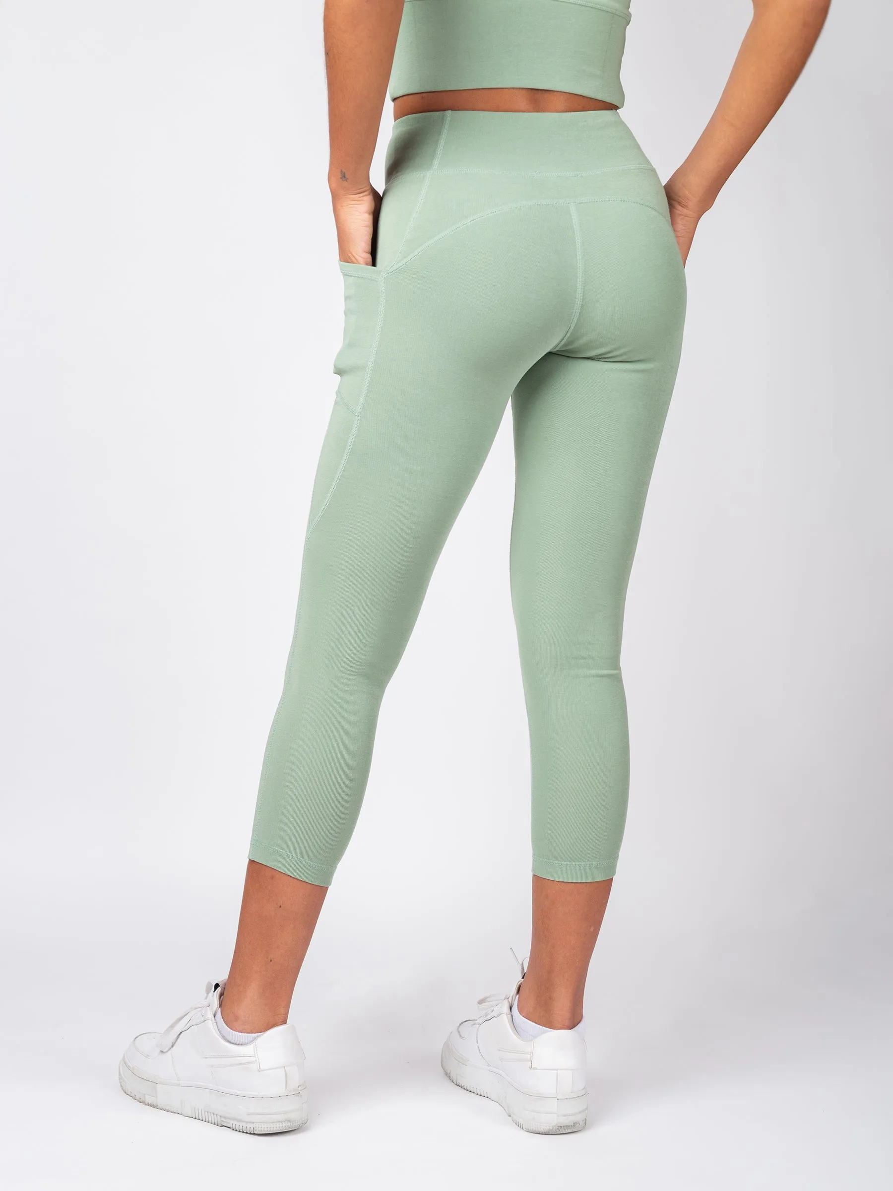 PlantTec™ Crop/Petite Leggings | Sage