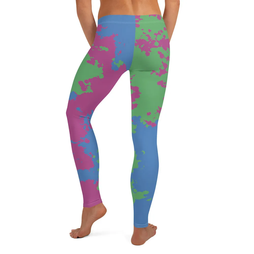 Polysexual Poly Pride Women's Leggings Yoga Pants - Camouflage