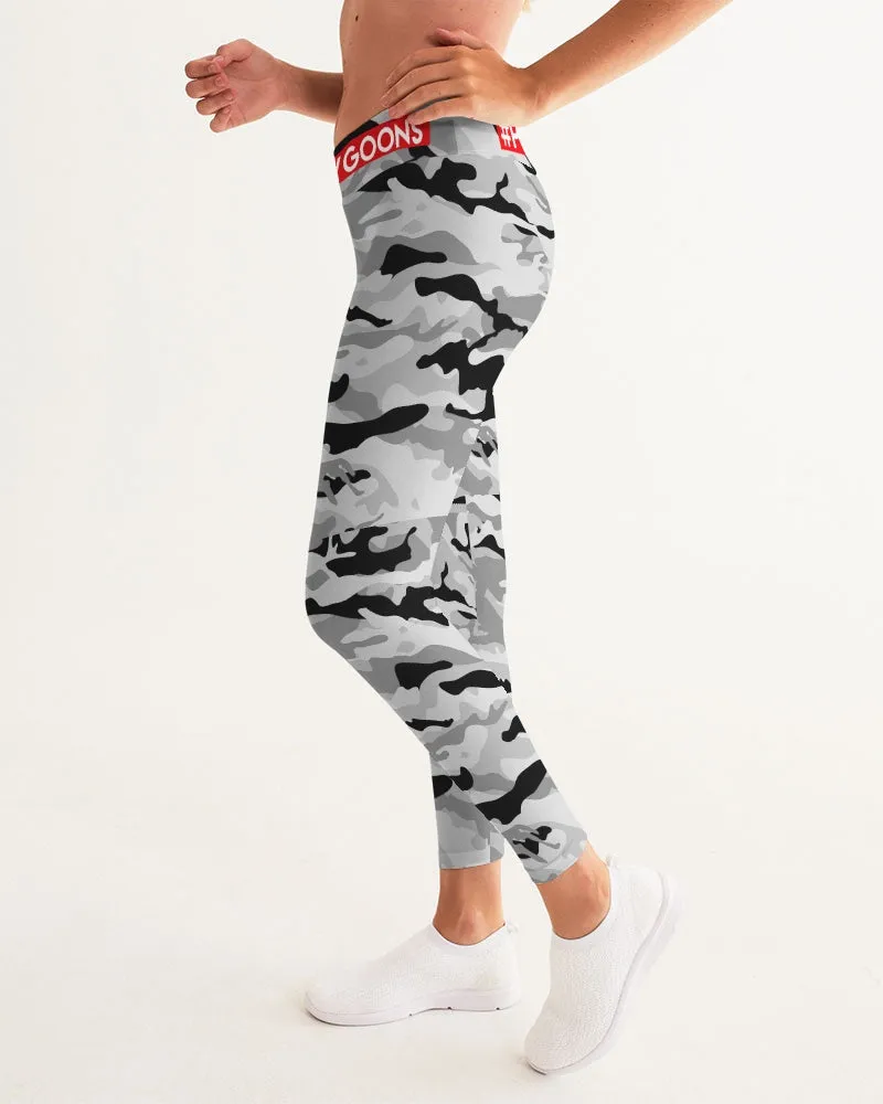 PRETTY GOONS GREY CAMO Women's Yoga Pants