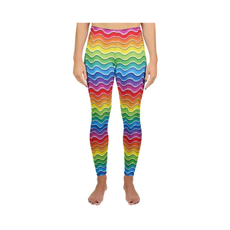 RAINBOW WAVES ACTIVE LEGGINGS