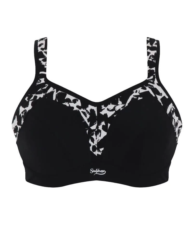 Sculptresse Activate Non Padded Underwired Sports Bra - Mono Print