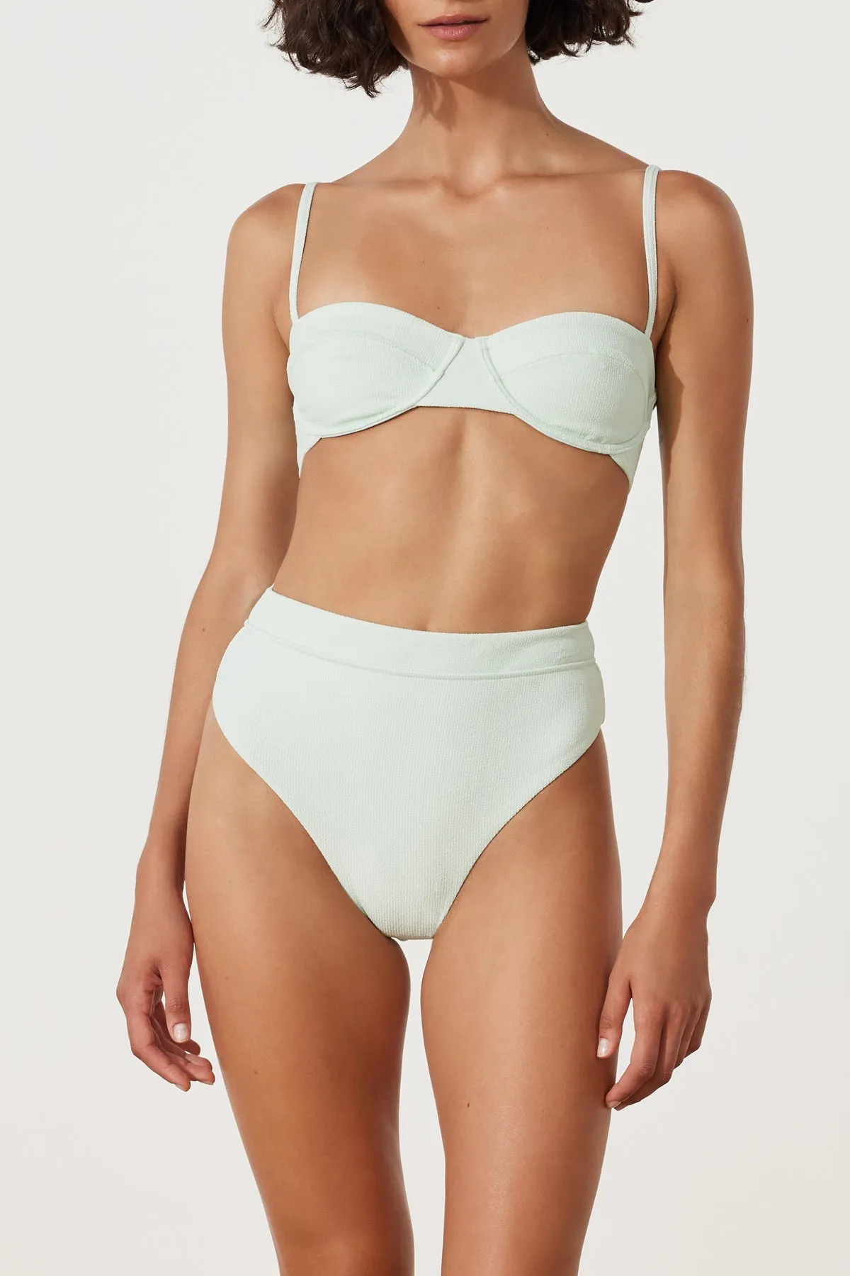 Seaglass Textured High Waistband Brief