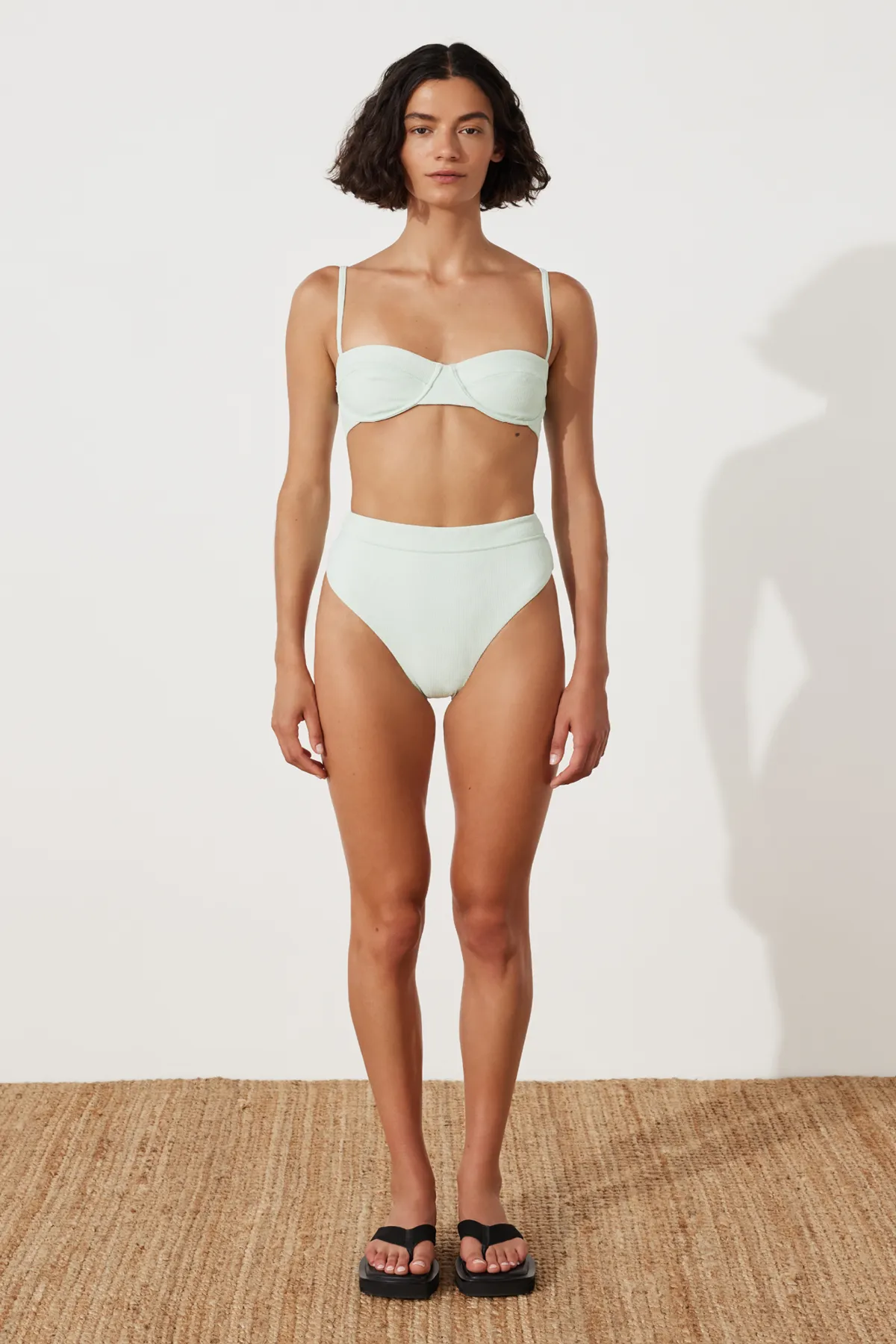 Seaglass Textured High Waistband Brief