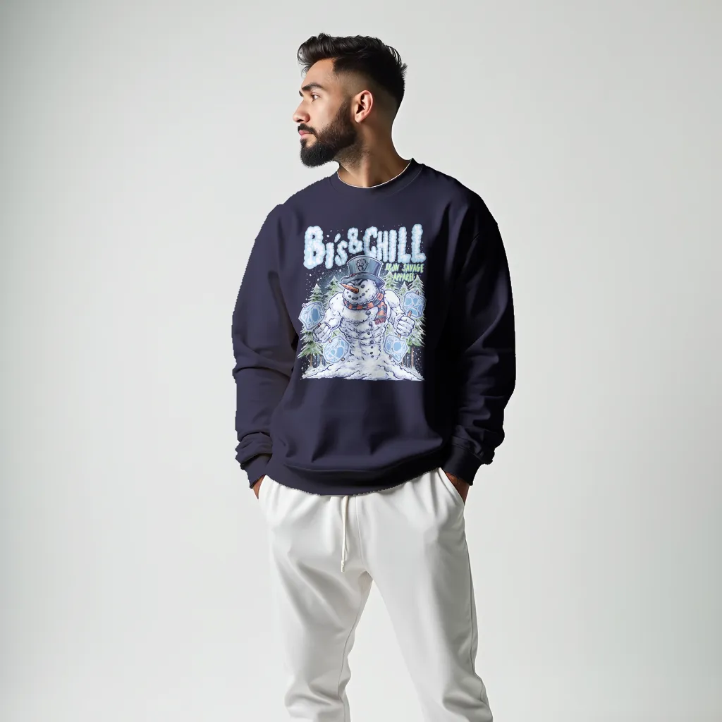 Snowman: Bi's & Chill Crewneck Sweatshirt