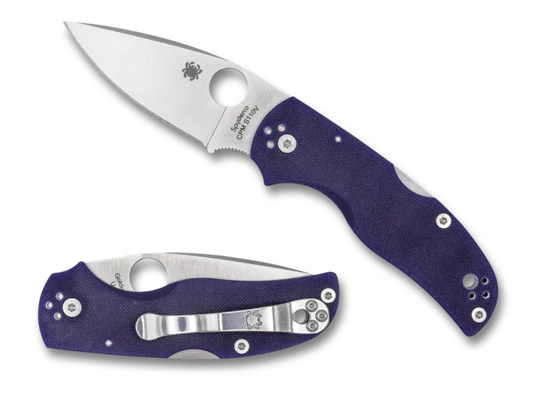 Spyderco Native 5 Plain Edge S110V / Dark Blue G10 Knife