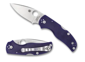 Spyderco Native 5 Plain Edge S110V / Dark Blue G10 Knife