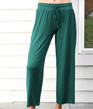 The Wide Leg Pant - Bamboo Jersey - Fern