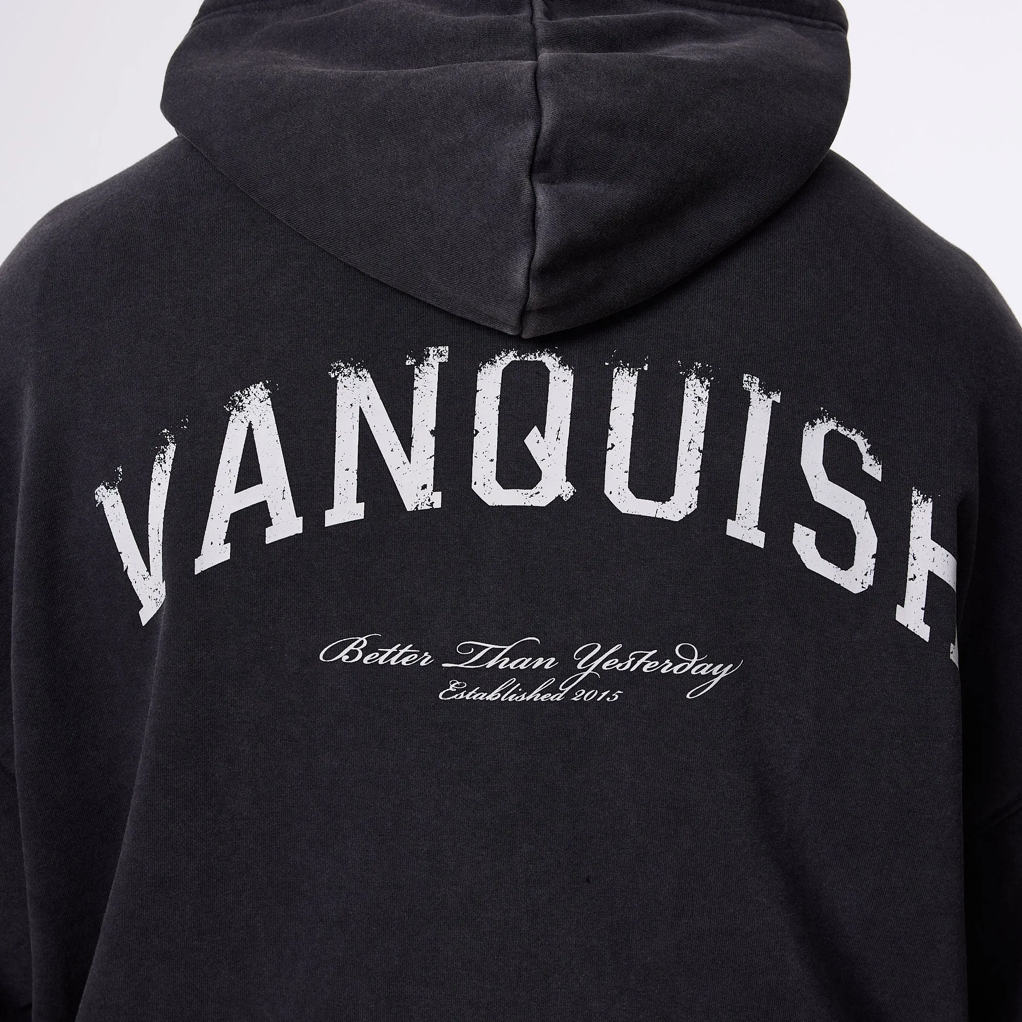 Vanquish Better Than Yesterday Washed Black Full Zip Hoodie