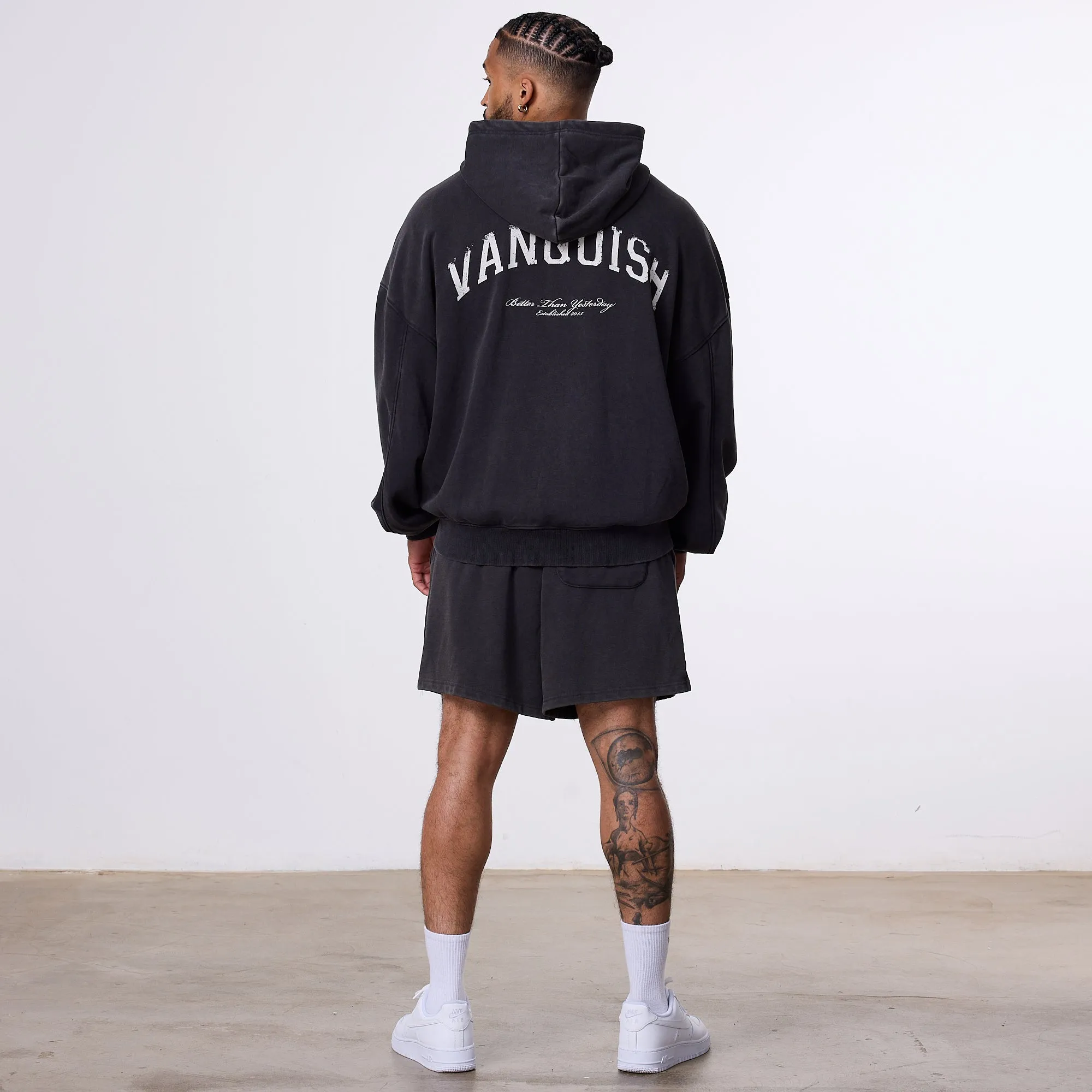 Vanquish Better Than Yesterday Washed Black Full Zip Hoodie