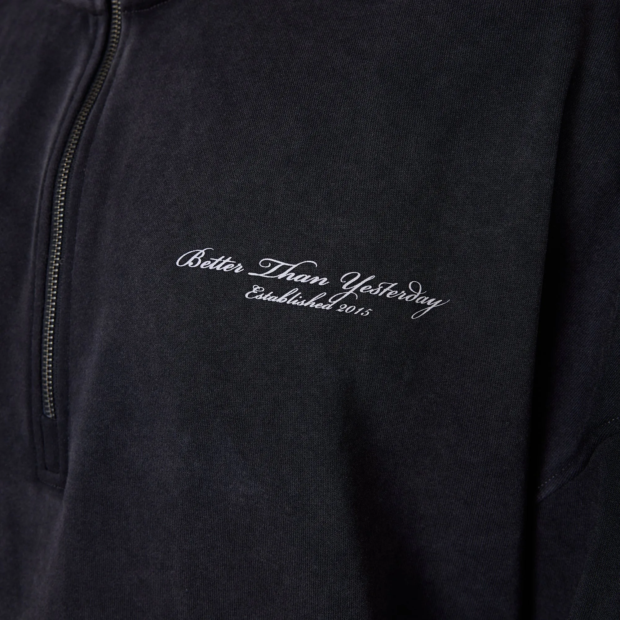 Vanquish Better Than Yesterday Washed Black Quarter Zip Sweater