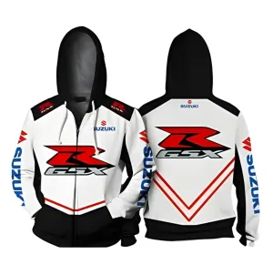 Veste Streetwear à Capuche Zippée Suzuki GSX-R