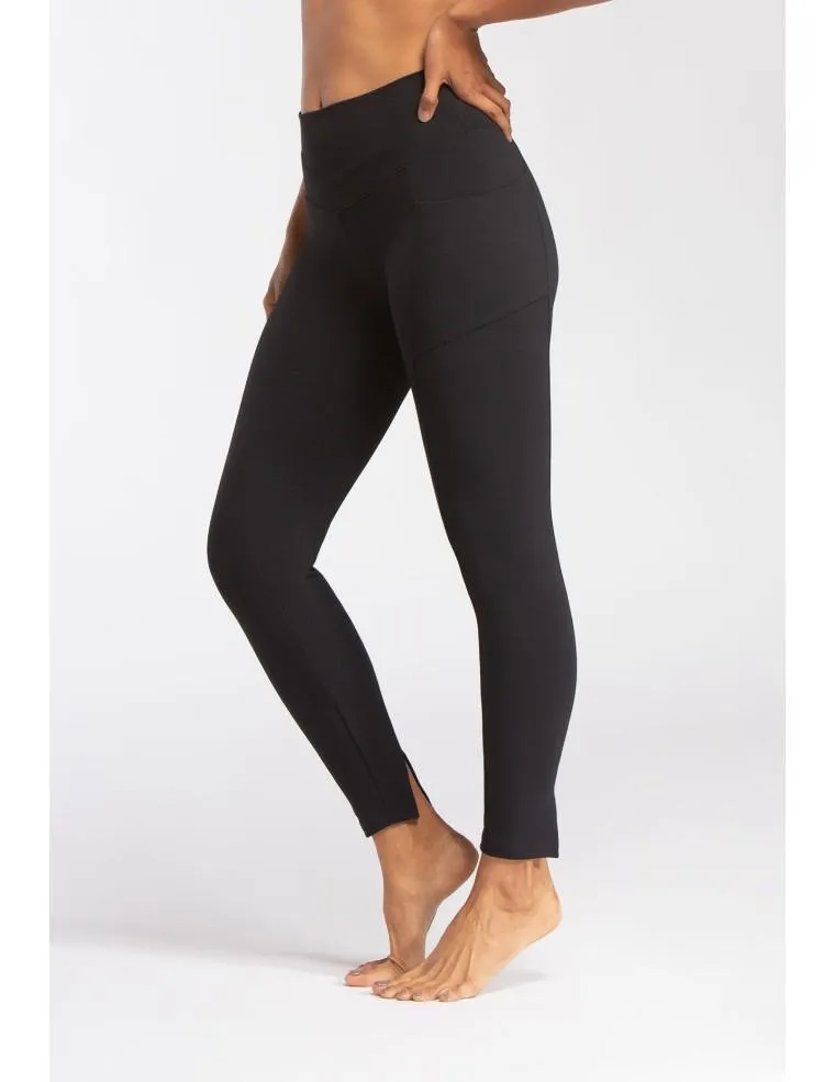 Wear It To Heart Herringbone Knit Legging - Black