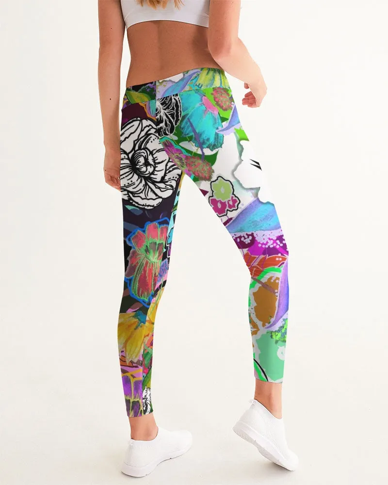 whole LOTTA flowers DOUBLE TAKE Women's Yoga Pants