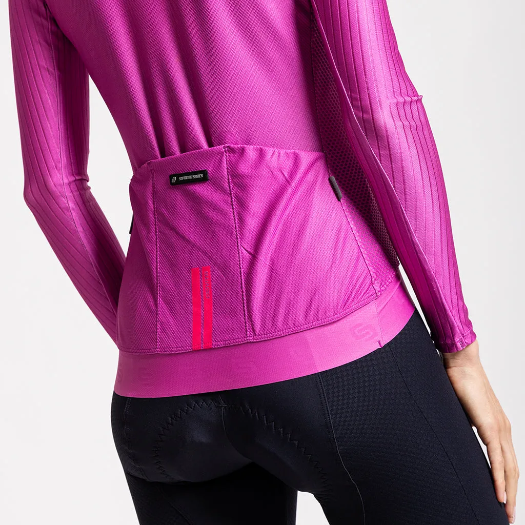 Women's Faro Long Sleeve Race Fit 2.0 Jersey (Magenta)