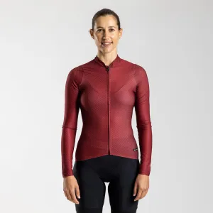 Women's Motion Long Sleeve Flyweight Jersey (Bloodstone)