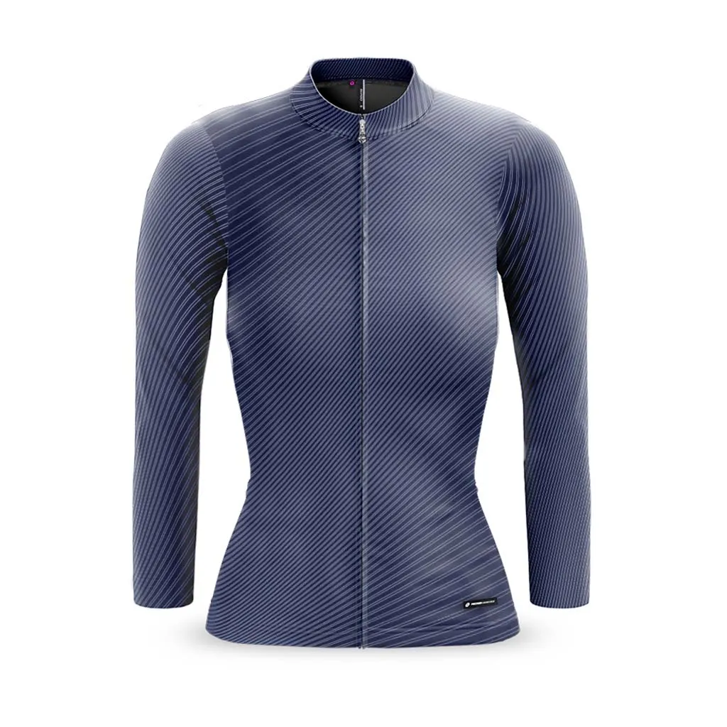 Women's Motion Long Sleeve Flyweight Jersey (Blue)