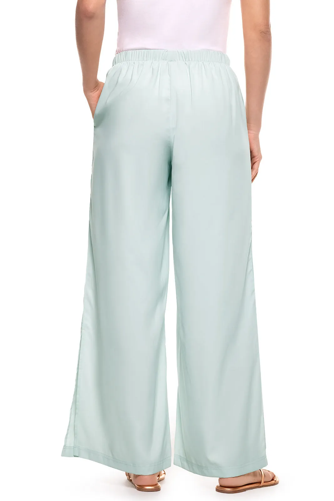 Women's Petra Wide Leg Pants  |  Misty Aqua