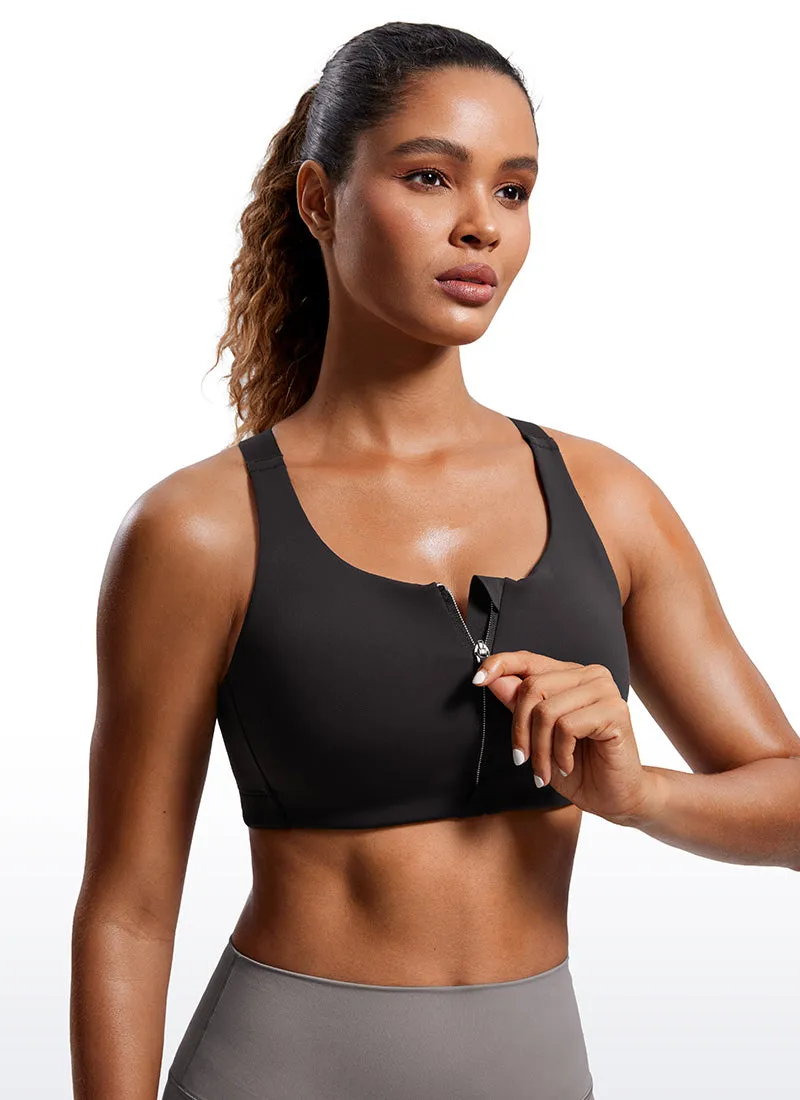 Zip Front High Impact Sports Bra